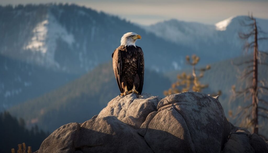Aigle à la montagne